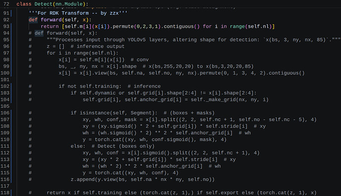 modify the forward function