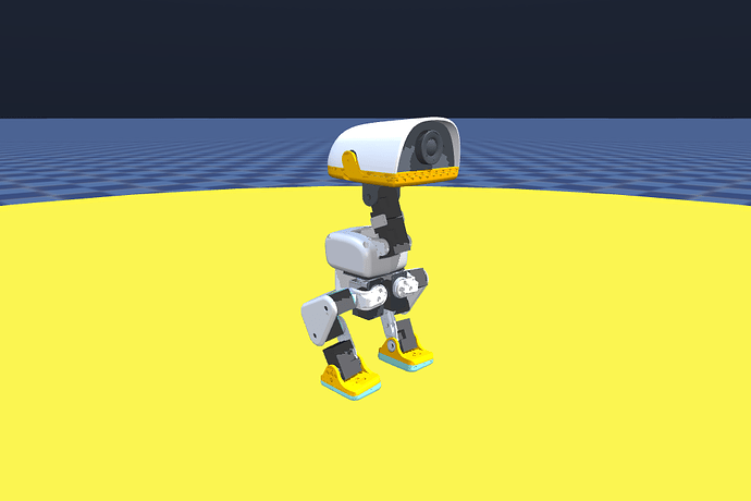 Microduck running in simulation