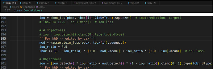 Replace the loss function