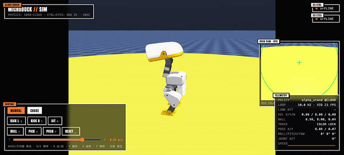 Cloud cockpit showing third person view, first person view and telemetry